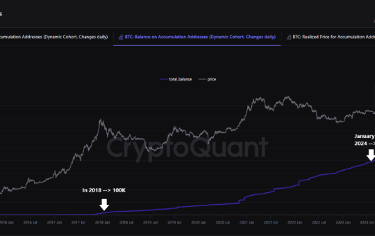 Bitcoin accumulation addresses.