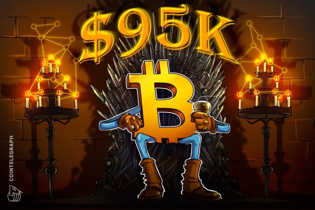 Bitcoin 'hot supply' nears $40B as new investors flood in at $95K