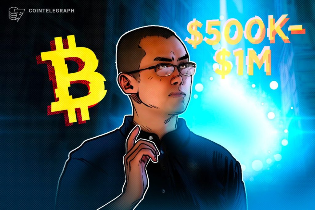Binance founder CZ says Bitcoin could hit $500K–$1M this cycle
