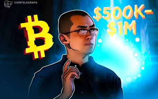 Binance founder CZ says Bitcoin could hit $500K–$1M this cycle
