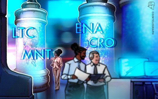 Bitcoin slumps, but LTC, CRO, ENA and MNT remain strong on the charts