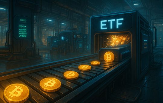Through pullback US Bitcoin ETFs buy 3.6 times daily issuance as inflows streak hits four days