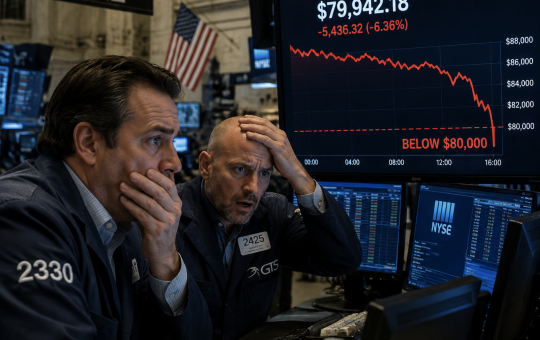 BTC dips below $80k.