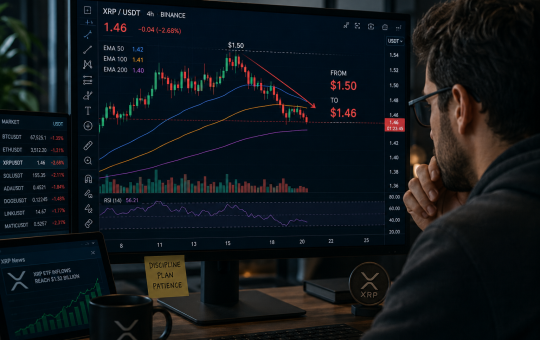 XRP retesting the $1.45 support level